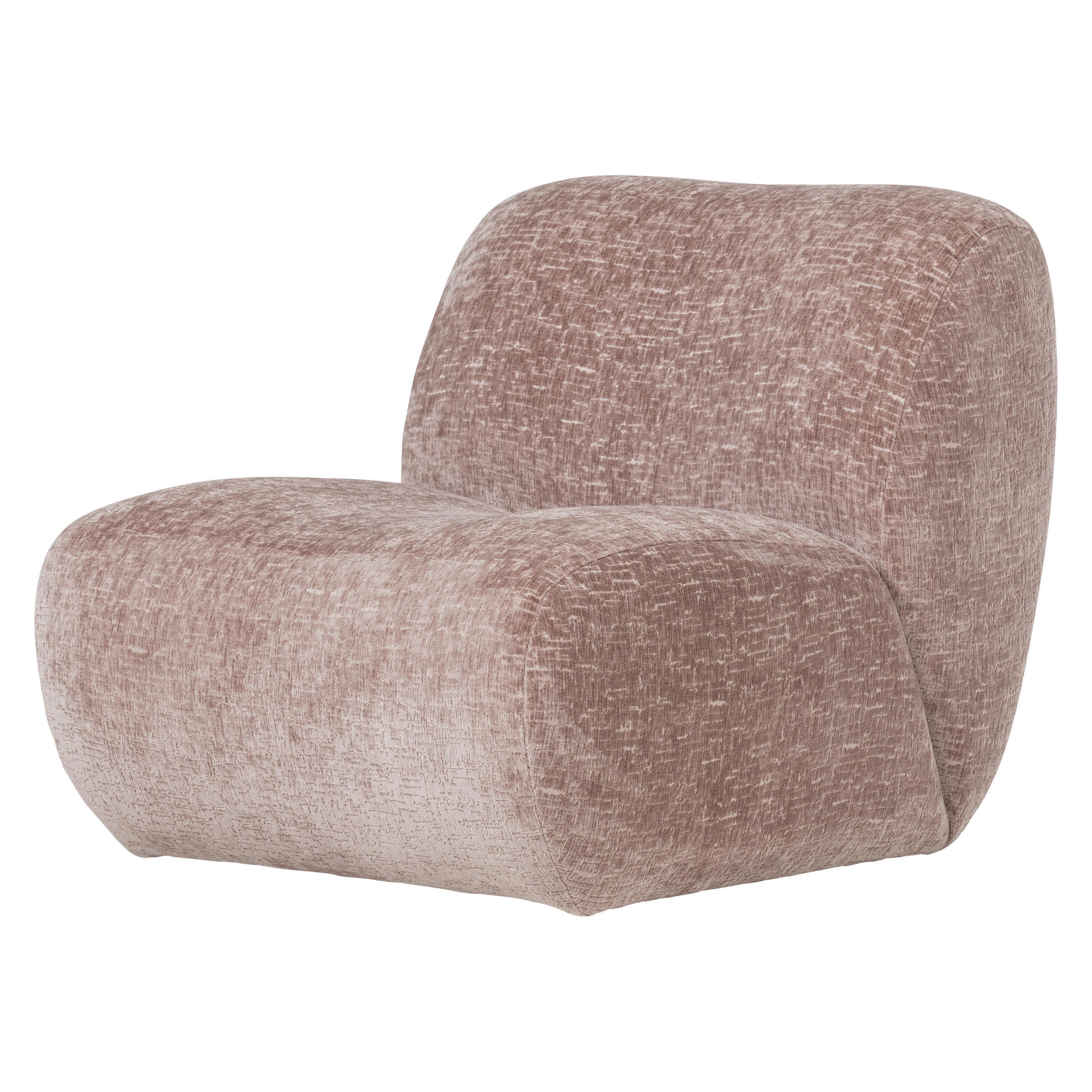 SESSEL in Samt Hellrosa  - Hellrosa, MODERN, Kunststoff/Textil (76/74/92cm) - Livetastic