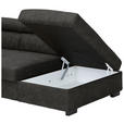 ECKSOFA in Lederlook Anthrazit  263/230 cm  - Anthrazit/Schwarz, MODERN, Kunststoff/Textil (263/230cm) - Hom`in