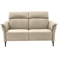 2-SITZER-SOFA in Leder Ecru  - Ecru/Schwarz, KONVENTIONELL, Leder/Metall (178/103/92cm) - Dieter Knoll