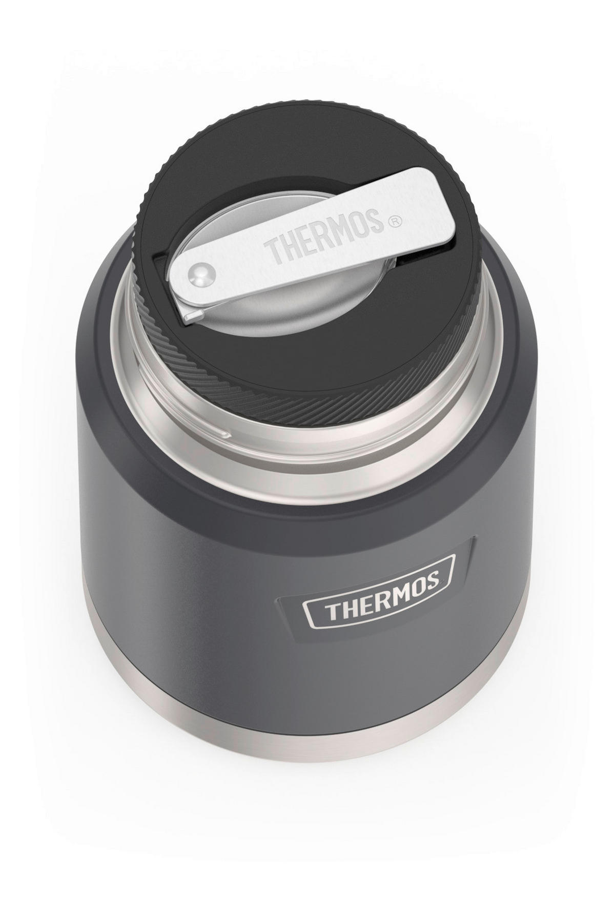 ISOLIERSPEISEGEFÄSS ICON 0,47 L  - Dunkelgrau, Basics, Metall (0,47l) - Thermos