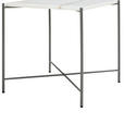 BEISTELLTISCH 40/40/40 cm Grau, Weiß quadratisch  - Dunkelgrau/Weiß, Trend, Stein/Metall (40/40/40cm) - Landscape