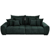 BIGSOFA in Flachgewebe Dunkelgrün  - Dunkelgrün/Schwarz, Konventionell, Holz/Textil (280/67/120cm) - Carryhome