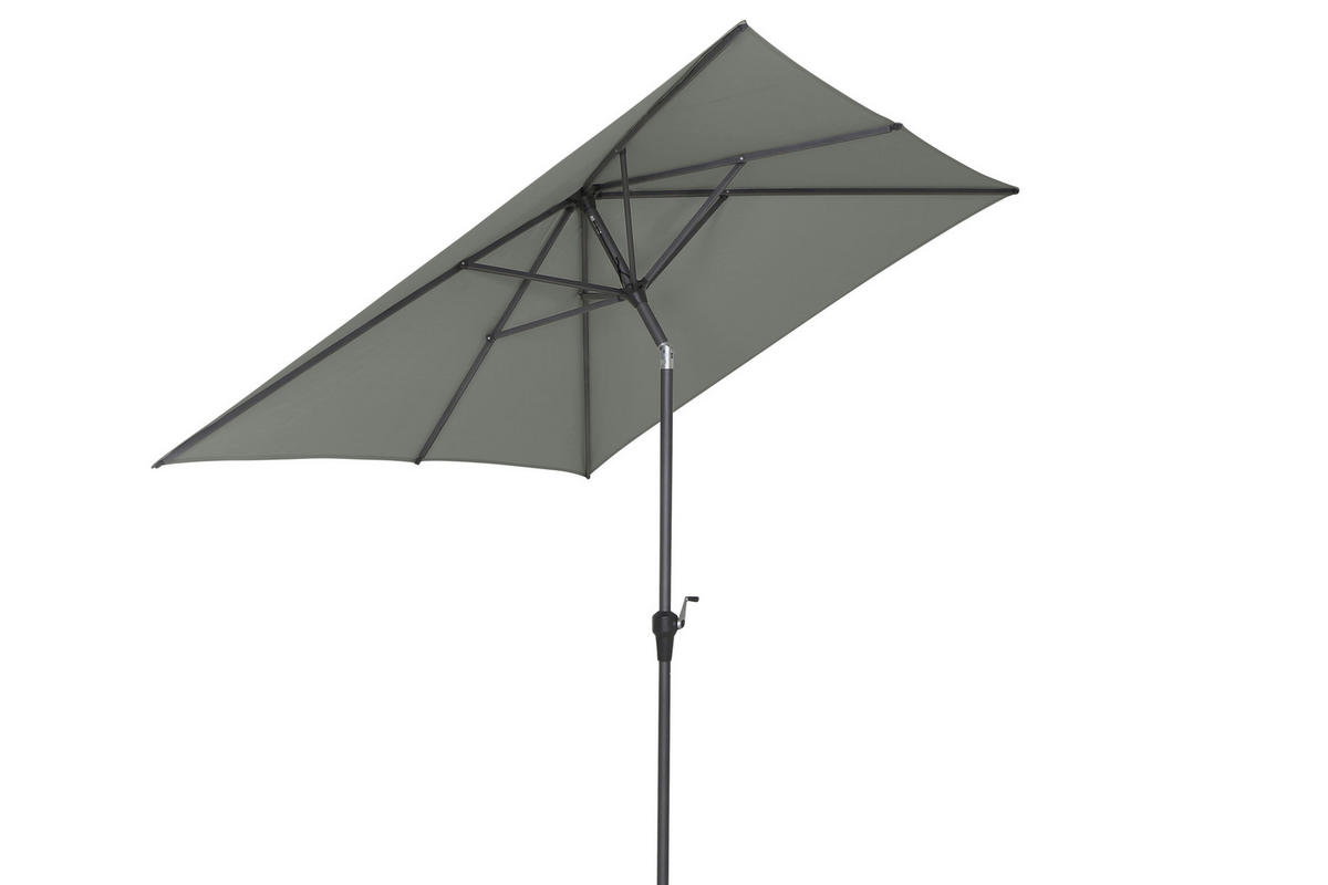 SONNENSCHIRM  250/200 cm  - Anthrazit/Olivgrün, KONVENTIONELL, Textil/Metall (250/200cm) - Siena Garden