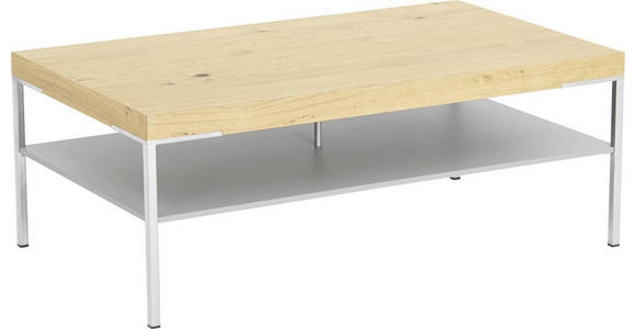 COUCHTISCH in Holz, Metall, Holzwerkstoff 110/65/42 cm - Nussbaumfarben/Weiß, KONVENTIONELL, Holz/Holzwerkstoff (110/65/42cm) - Moderano