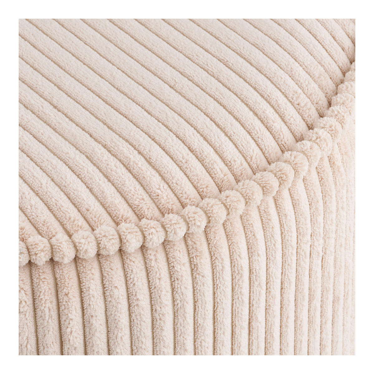 POUF in Beige Textil  - Beige, Design, Textil (40/35/40cm) - MID.YOU