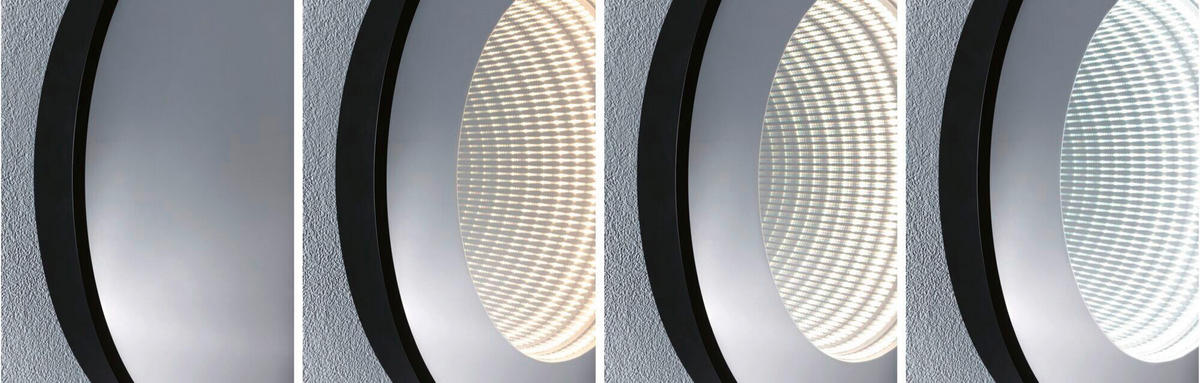 LED-WANDLEUCHTE Miro 50/4 cm   - Schwarz, Basics, Glas/Metall (50/4cm) - Paulmann