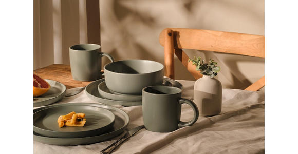 KOMBISERVICE Grün Salerno 16-teilig 4 Personen  - Grün, Trend, Keramik - Novel