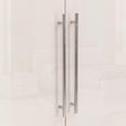 KLEIDERSCHRANK 196/219/59 cm,  in Kaschmir, 4-türig  - Kaschmir/Alufarben, KONVENTIONELL, Holzwerkstoff/Metall (196/219/59cm) - Carryhome