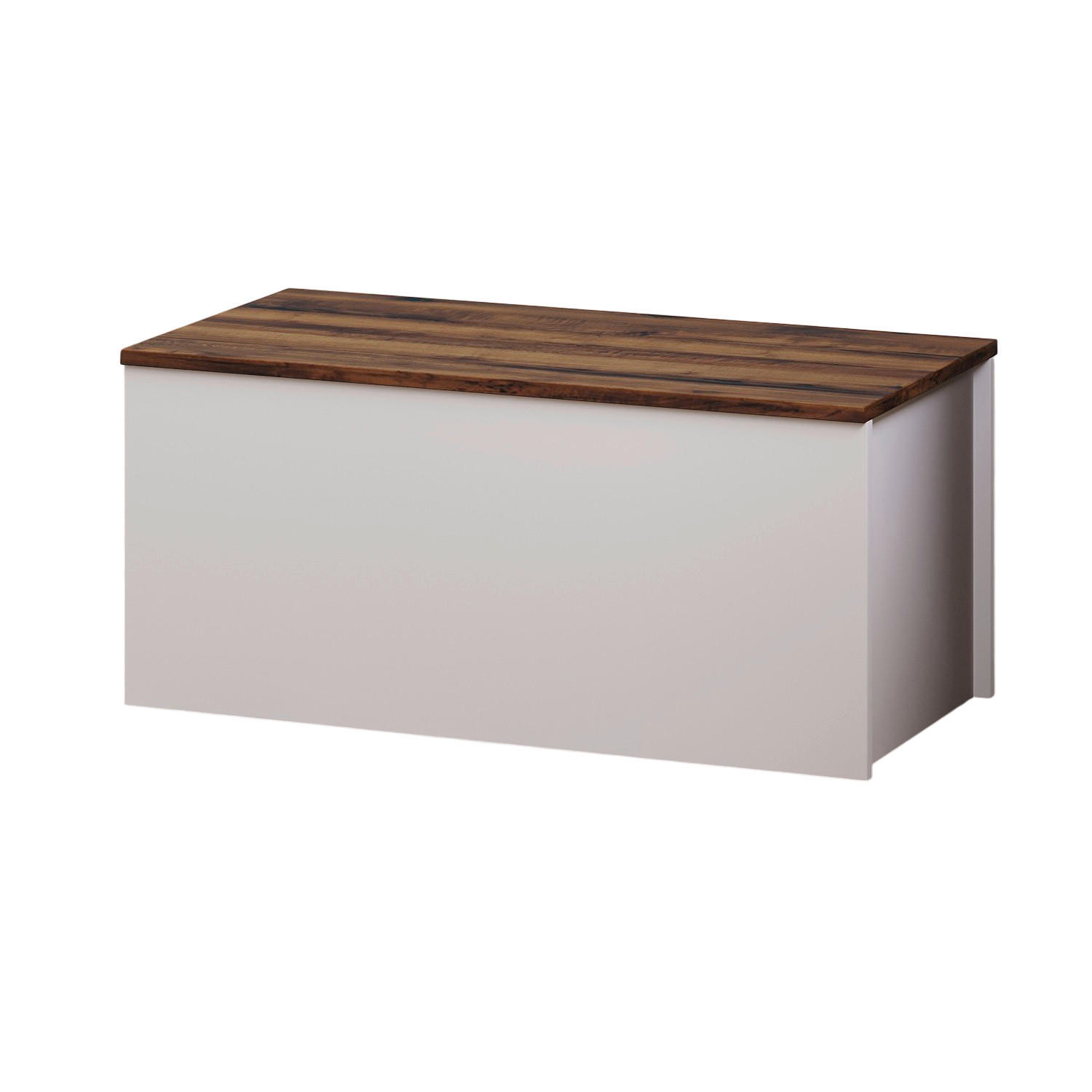 TRUHE - Weiss/Eichefarben, Design, Holz (45/45,5/90cm) - Livetastic