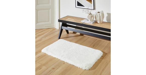HOCHFLORTEPPICH 60/110 cm Weiß - Weiß, KONVENTIONELL, Kunststoff/Textil (60/110cm) - Boxxx