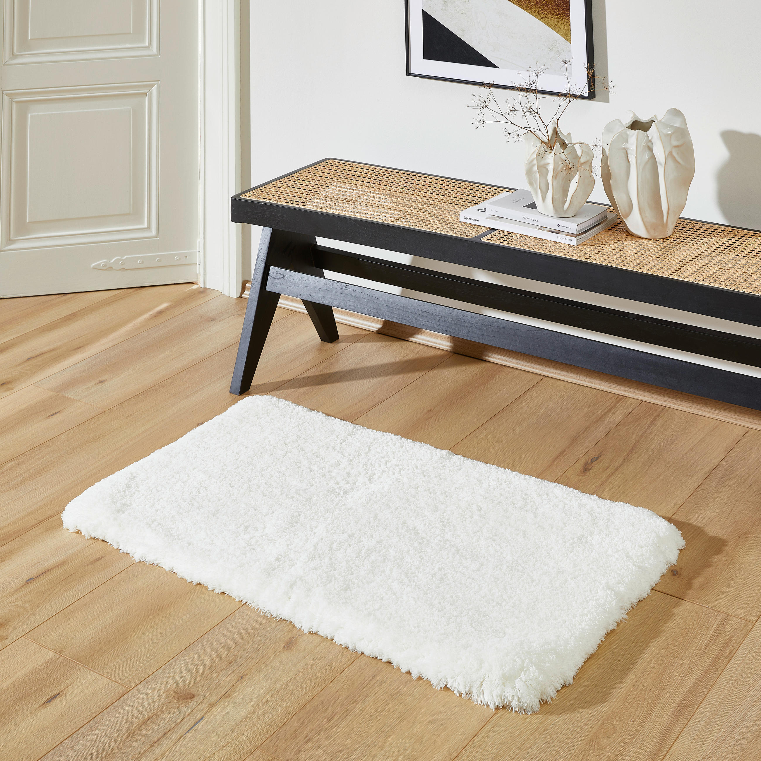 KOBEREC S VYSOKÝM VLASEM, 60/110 cm, bílá - bílá, Konvenční, textil/plast (60/110cm) - Boxxx