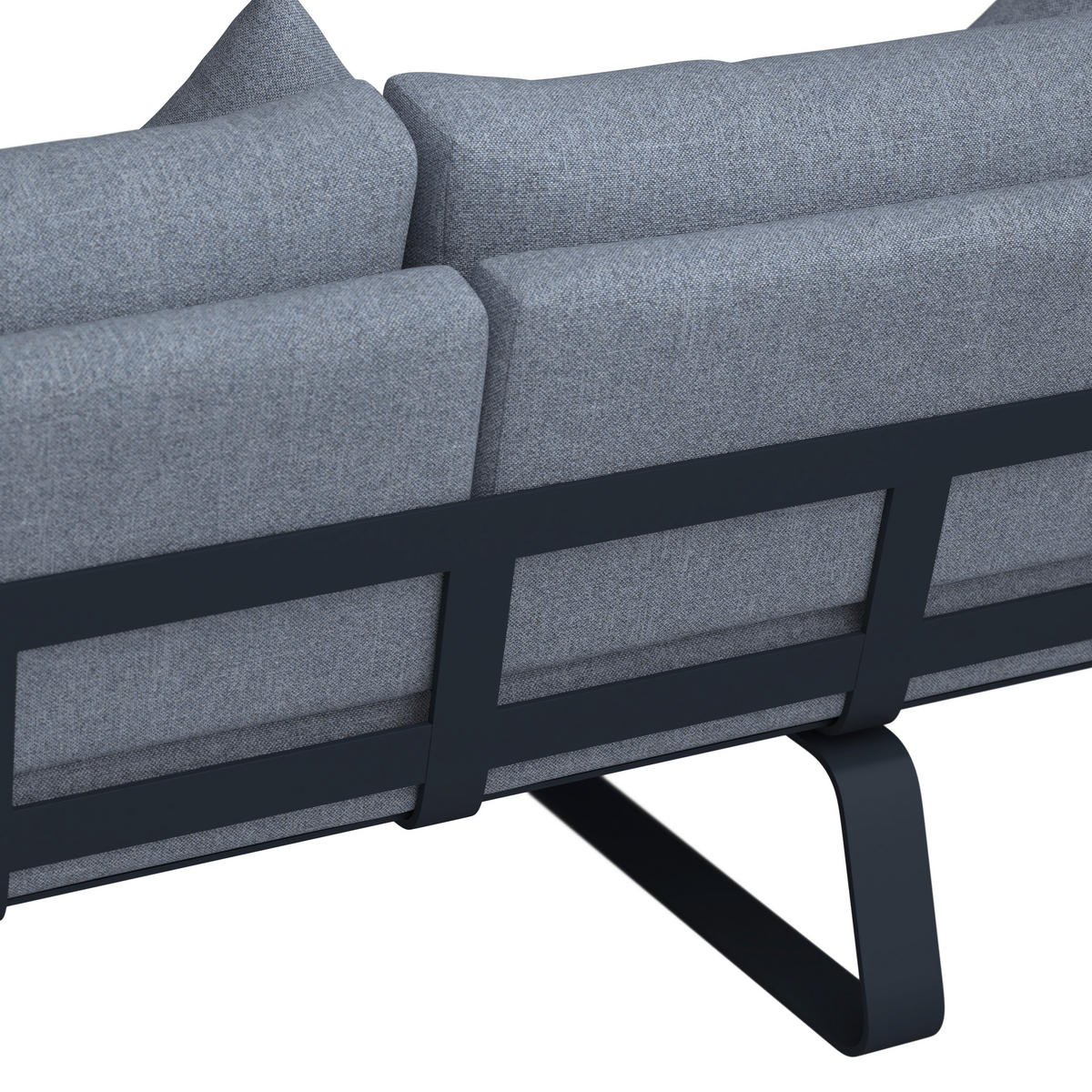 LOUNGEGARNITUR Teakholz Aluminium  - Dunkelgrau, MODERN, Holz/Metall - Ambia Garden