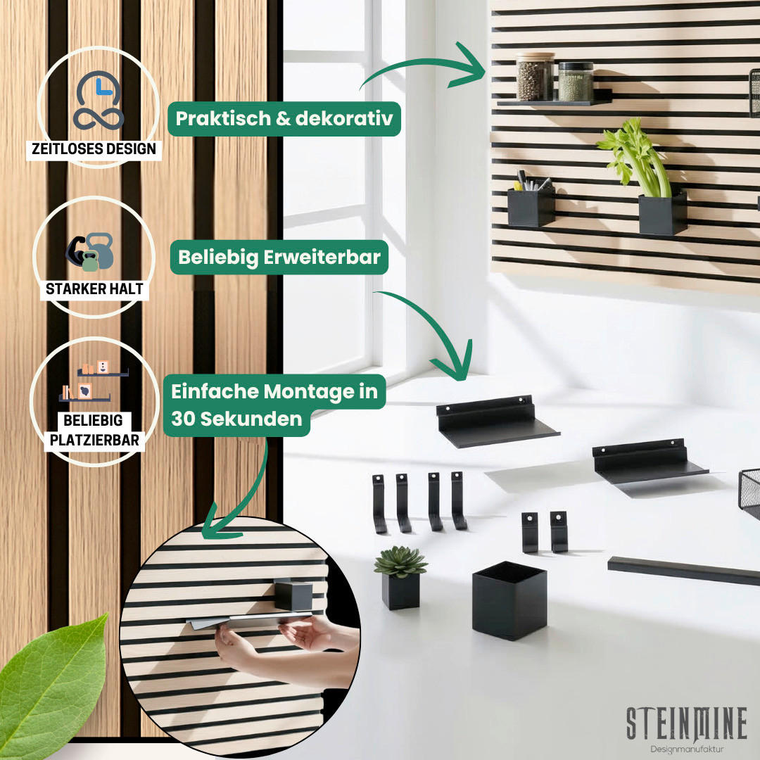 KÜCHEN-ORGANIZER-SET  - Schwarz/Braun, Basics, Holzwerkstoff/Metall (60/40/2cm)