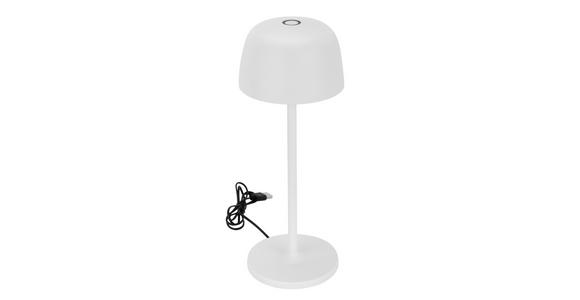 AKKU-TISCHLEUCHTE Las Vegas 10,5/27 cm  - Transparent/Weiß, Design, Kunststoff/Metall (10,5/27cm) - Novel