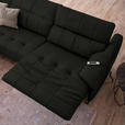 ECKSOFA in Echtleder Schwarz  165/313 cm  - Schwarz, Design, Leder/Metall (165/313cm) - Emilio Belluti