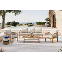 LOUNGEGARNITUR   203,5/69/79,5 cm Akazie massiv  - Beige/Akaziefarben, Natur, Holz (203,5/69/79,5cm) - Ambia Garden