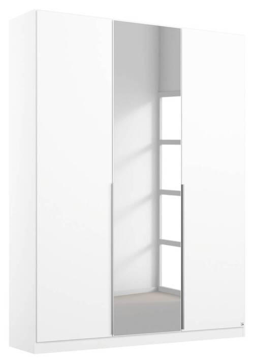 DREHTÜRENSCHRANK 136/229/54 cm 3-türig Weiß, Silberfarben  - Silberfarben/Alufarben, MODERN, Holzwerkstoff/Metall (136/229/54cm) - Rauch Möbel