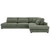ECKSOFA in Cord, Plüsch Grün  - Schwarz/Grün, Design, Kunststoff/Textil (332/244cm) - Livetastic