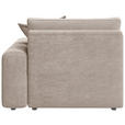 BIGSOFA Cord Beige  - Beige/Schwarz, MODERN, Kunststoff/Textil (117/93/190cm) - Carryhome
