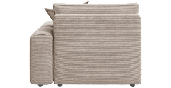 BIGSOFA Cord Beige  - Beige/Schwarz, MODERN, Kunststoff/Textil (117/93/190cm) - Carryhome