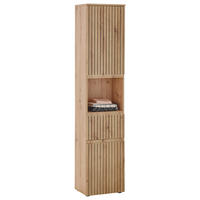 HOCHSCHRANK 40/181/31 cm  - Schwarz/Eiche Artisan, MODERN, Holzwerkstoff/Kunststoff (40/181/31cm) - MID.YOU
