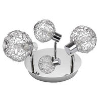 TAKLAMPA Collar 44/44/17 cm  - kromfärg/transparent, Klassisk, metall/glas (44/44/17cm)