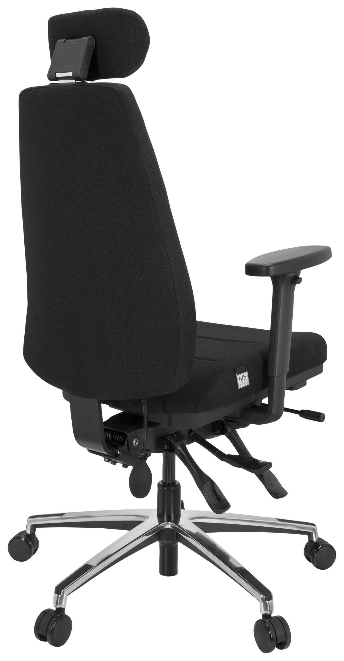 VRTLJIVI STOL tekstil črna  - srebrne barve/črna, Basics, kovina/umetna masa (70/113/56cm) - MID.YOU