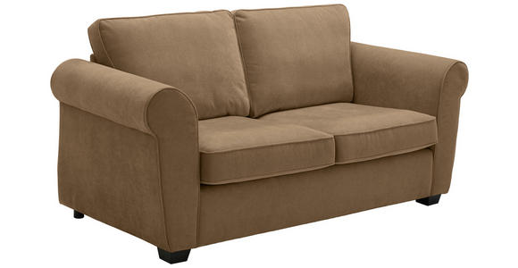 2,5-SITZER  in Chenille Goldbraun  - Goldbraun/Schwarz, KONVENTIONELL, Kunststoff/Textil (196/88/86cm) - Carryhome