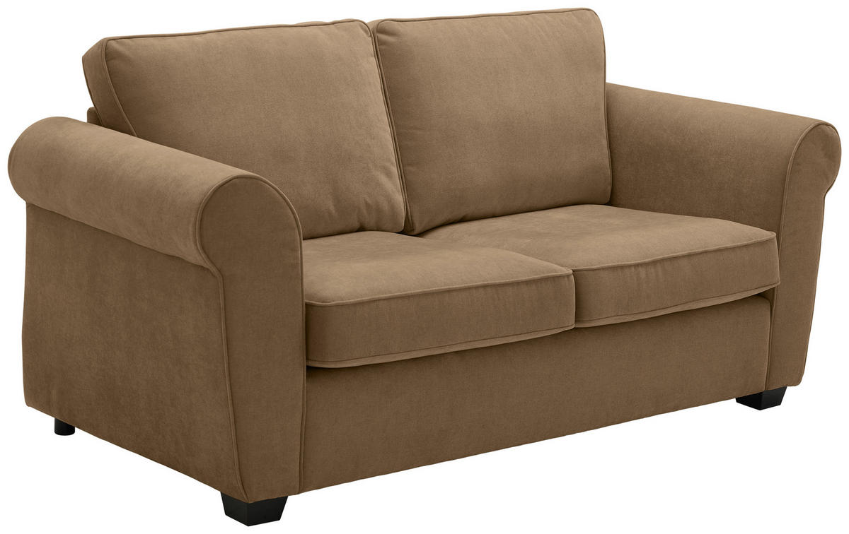 2,5-SITZER Chenille Goldbraun  - Goldbraun/Schwarz, KONVENTIONELL, Kunststoff/Textil (196/88/86cm) - Carryhome