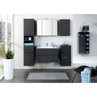 BADEZIMMER  in 100 cm  - Weiß/Grau, Design, Holzwerkstoff/Stein (100cm) - Held