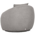COCKTAILSESSEL Chenille Grau    - Schwarz/Grau, LIFESTYLE, Textil/Metall (101/79/96cm) - Xora