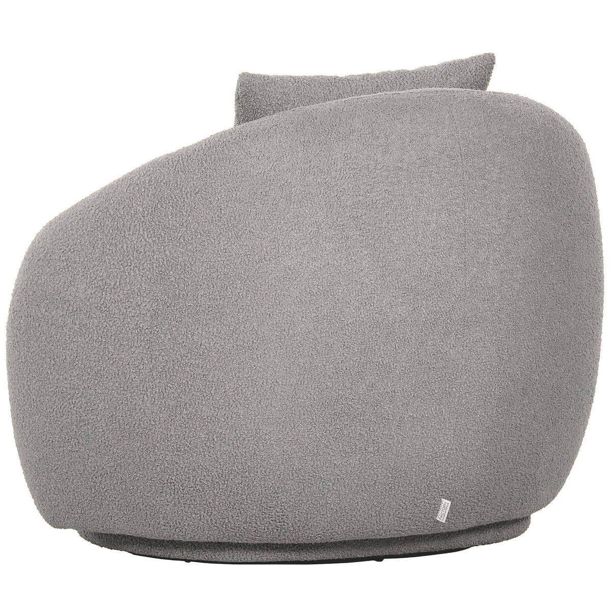 COCKTAILSESSEL Chenille Grau    - Schwarz/Grau, LIFESTYLE, Textil/Metall (101/79/96cm) - Xora
