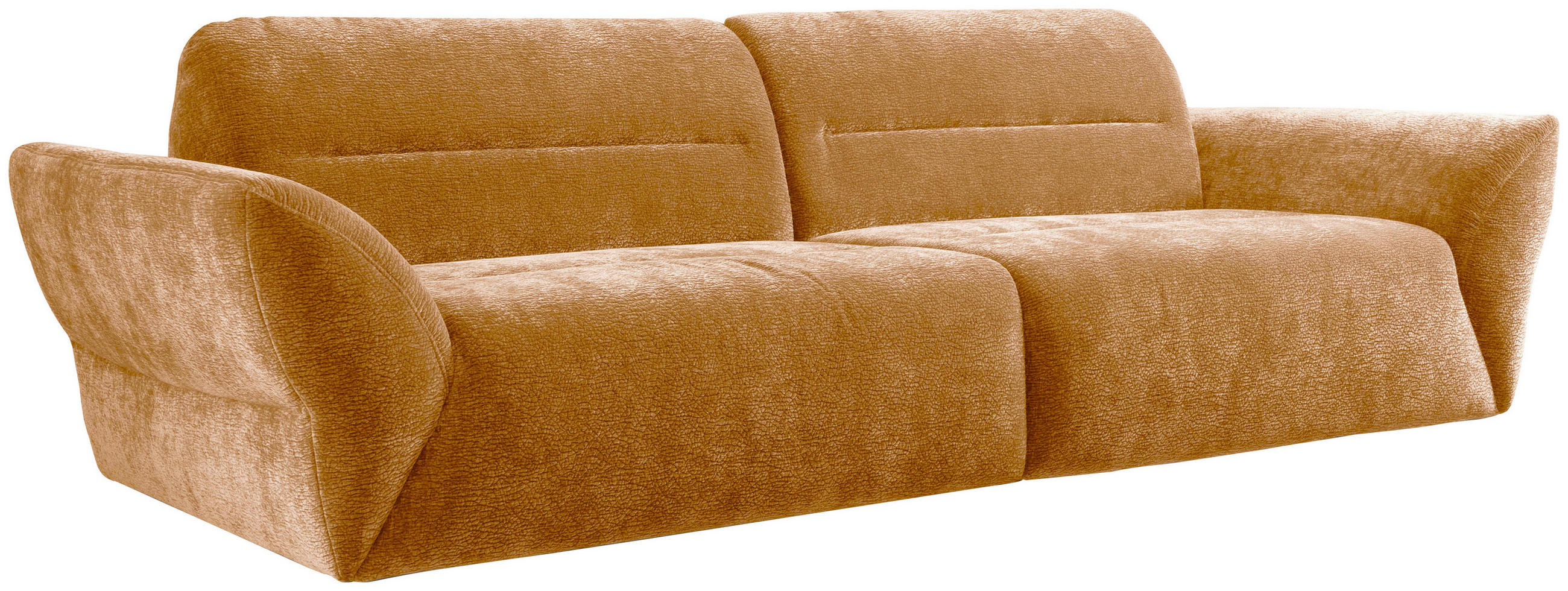 BIGSOFA Chenille Gelb, Senfgelb  - Gelb/Senfgelb, KONVENTIONELL, Kunststoff/Textil (300/91/116cm) - Cantus