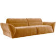 BIGSOFA Chenille Gelb, Senfgelb  - Gelb/Senfgelb, KONVENTIONELL, Kunststoff/Textil (300/91/116cm) - Cantus