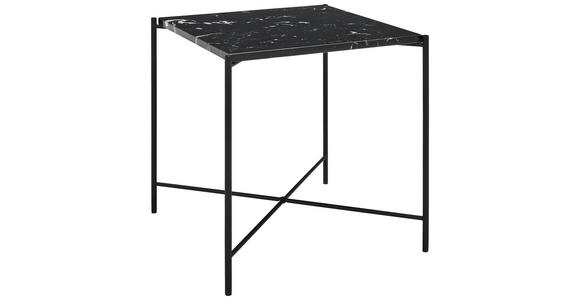BEISTELLTISCH 40/40/40 cm Schwarz quadratisch  - Schwarz, Trend, Stein/Metall (40/40/40cm) - Landscape