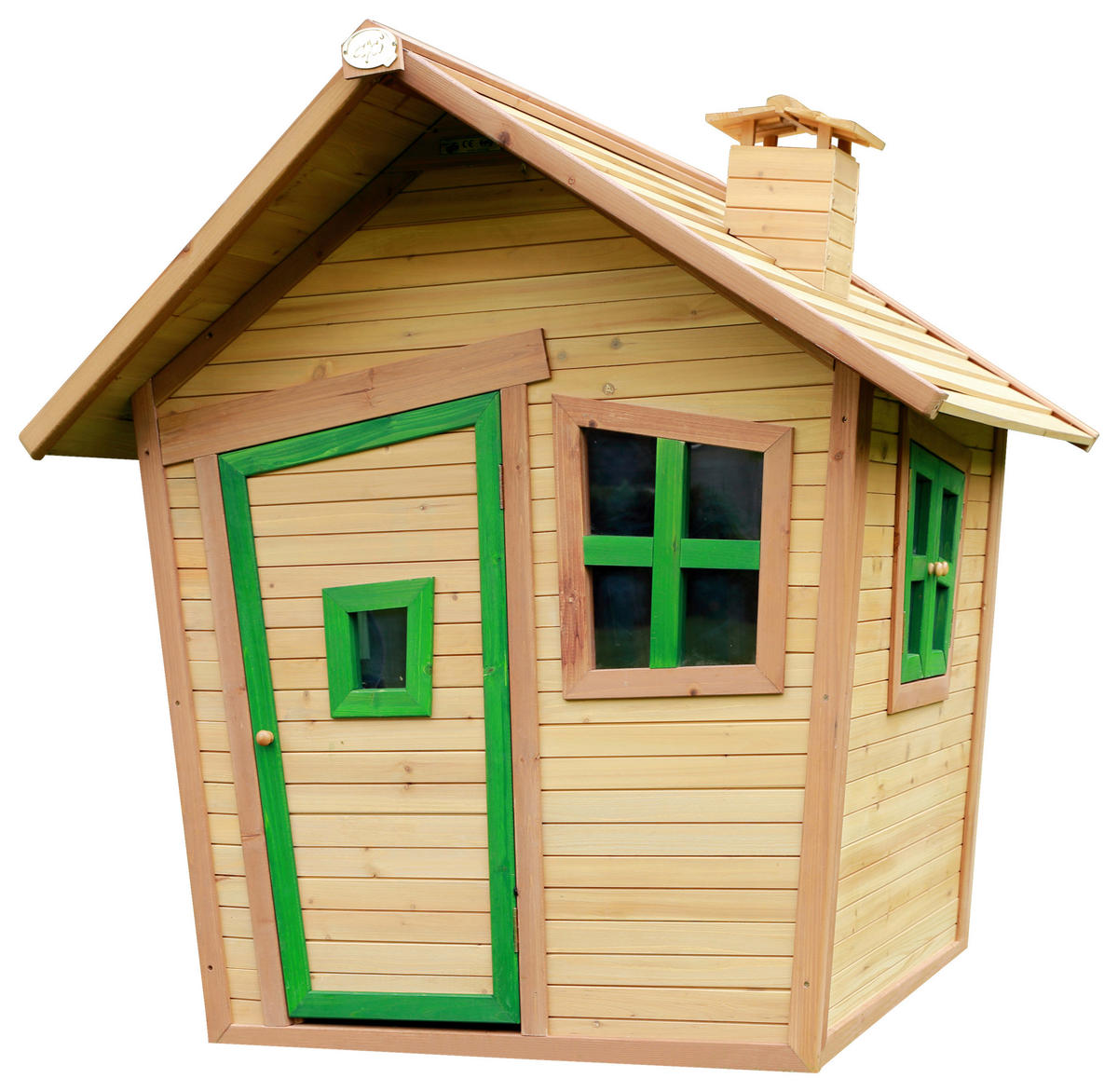 SPIELHAUS 144/146/157 cm  - Braun/Grün, KONVENTIONELL, Holz (144/146/157cm) - Ambia Garden