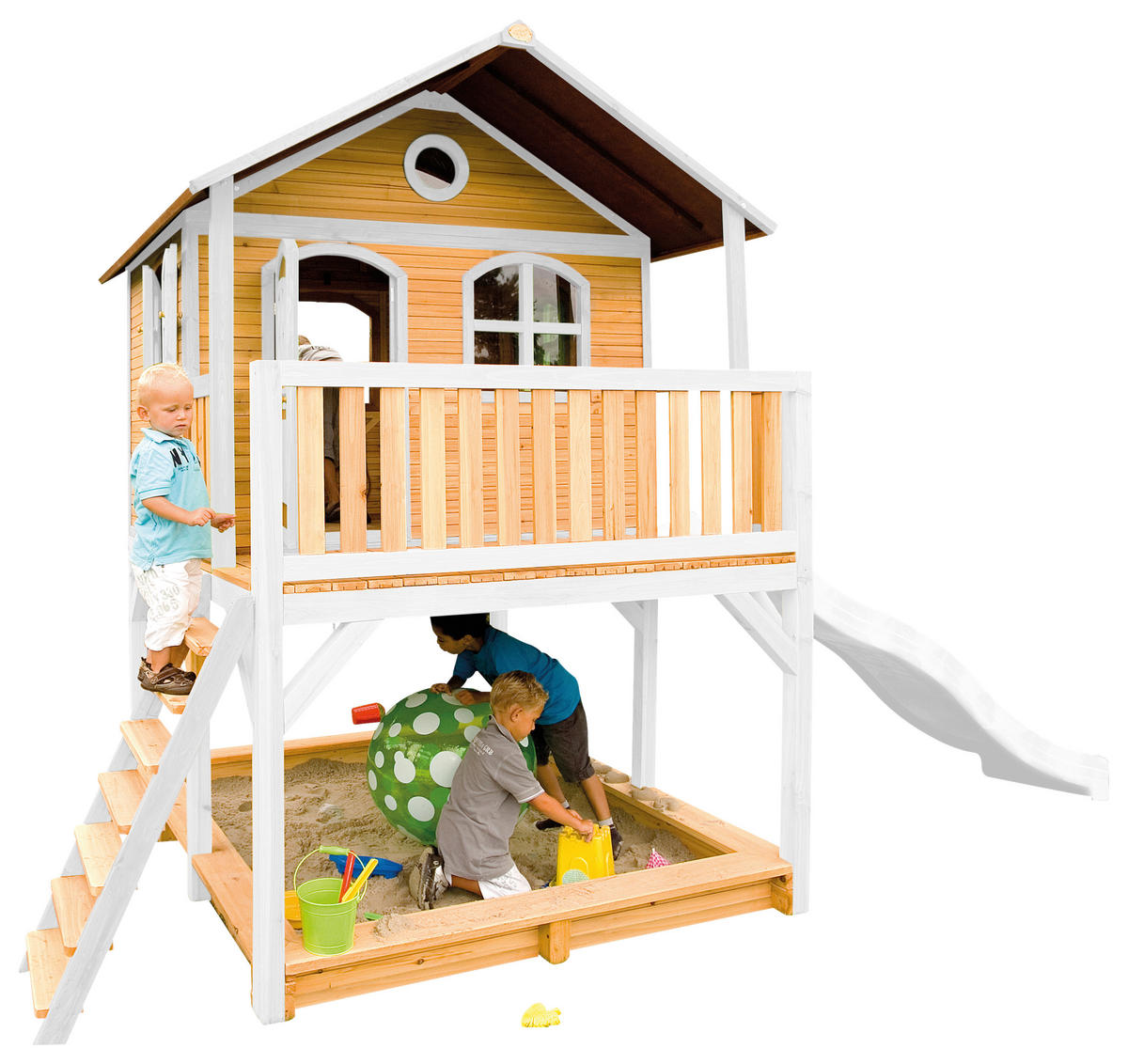 LEKSTUGA 432/293/212 cm  - vit/brun, Klassisk, trä (432/293/212cm)