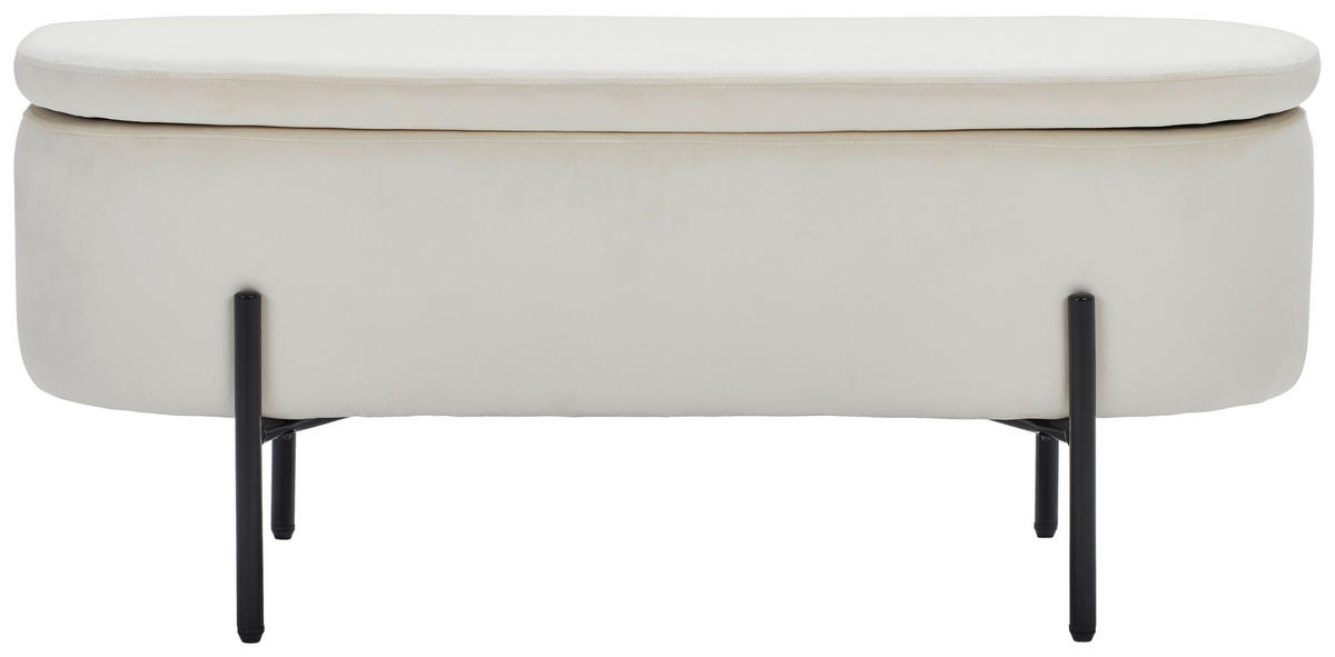 SANDUK-KLUPA   - bela/crna, Moderno, metal/tekstil (95/43/36cm) - PBJ