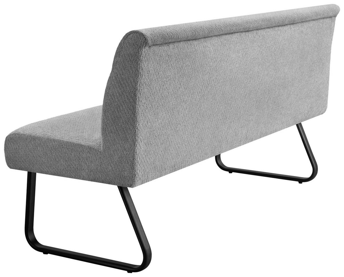 SITZBANK 160/86/61 cm Mikrofaser Grau  - Schwarz/Grau, Design, Textil/Metall (160/86/61cm) - Stylife