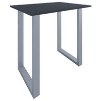 BARTISCH in Metall, Holzwerkstoff 110/102/80 cm   - Honigeiche/Silberfarben, Konventionell, Holzwerkstoff/Metall (110/102/80cm)