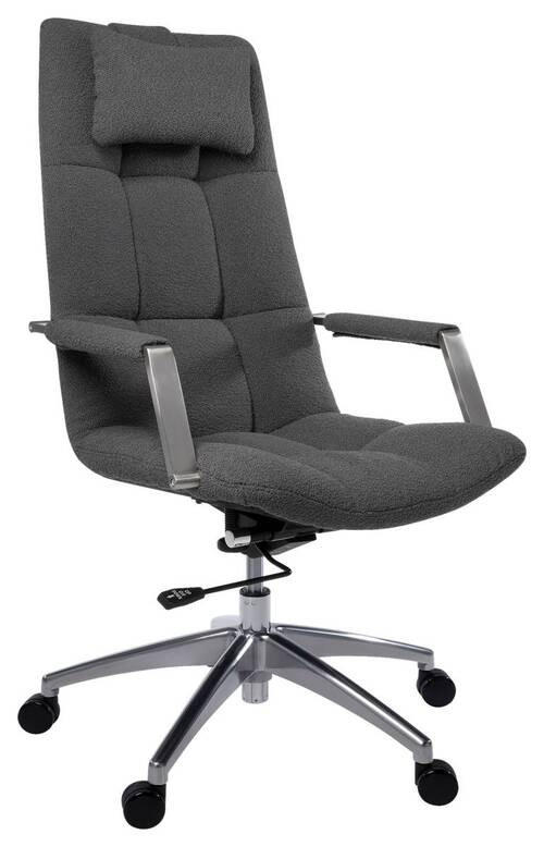 Novel KANCELÁRSKE KRESLO, látka Teddy, tmavosivá