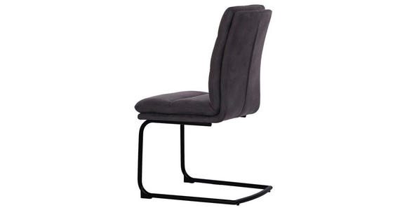 SCHWINGSTUHL in Metall, Textil Grau - Schwarz/Grau, Design, Textil/Metall (46/95/62,5cm) - Cantus