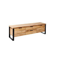 TV-ELEMENT - Eichefarben/Anthrazit, Design, Holzwerkstoff/Metall (152/45/40cm)