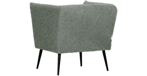 SESSEL in Plüsch Waldgrün  - Waldgrün/Schwarz, Design, Textil/Metall (76/73/76cm) - Landscape