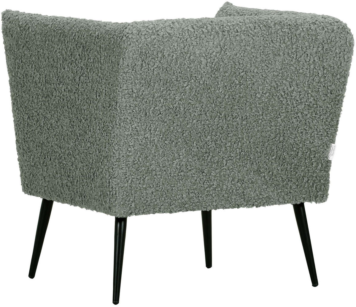 SESSEL in Plüsch Waldgrün  - Waldgrün/Schwarz, Design, Textil/Metall (76/73/76cm) - Landscape