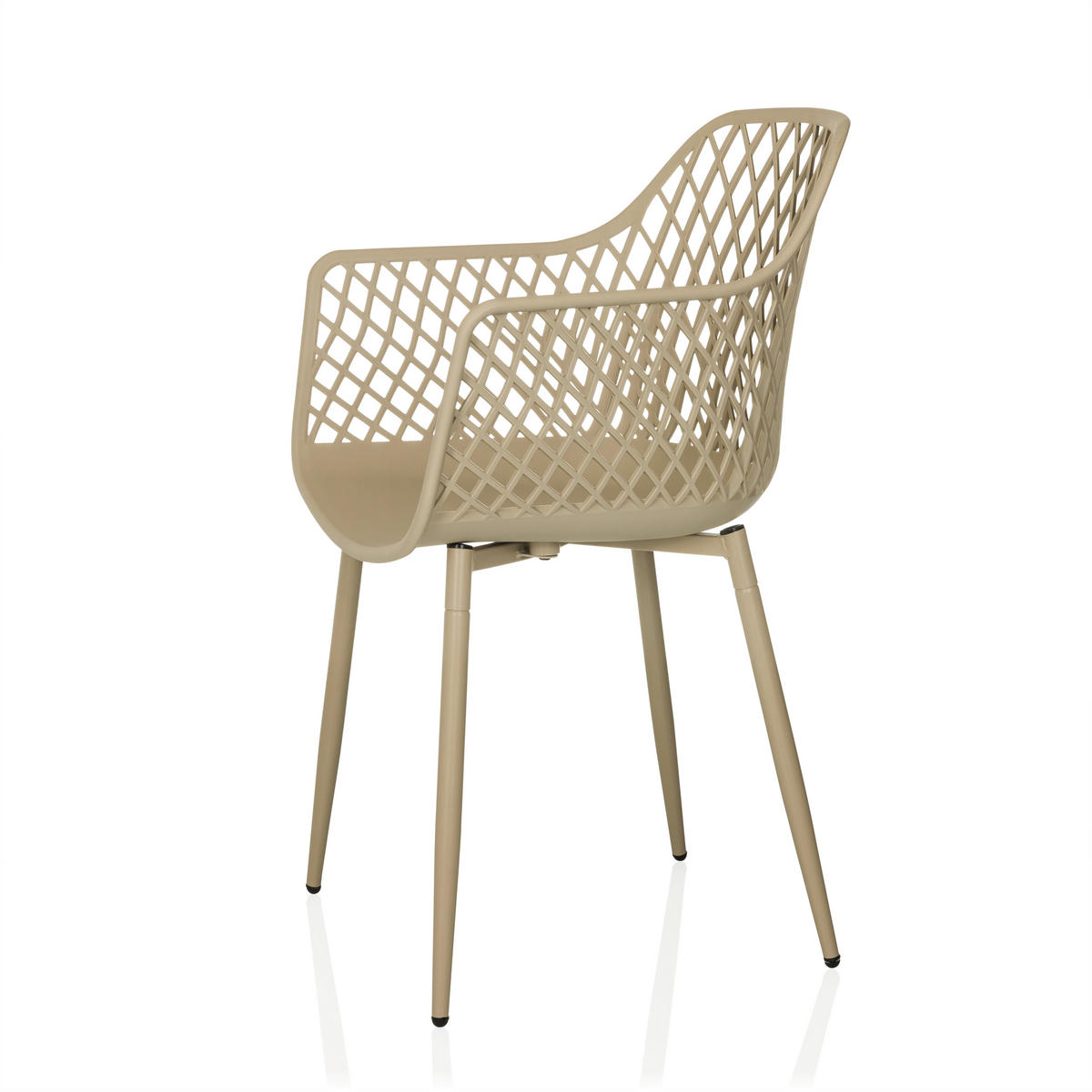 GARTENSTUHL Beige  - Beige, MODERN, Kunststoff/Metall (56/81/50cm) - MID.YOU