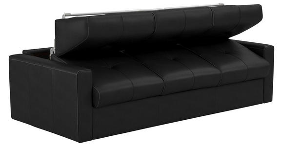 SCHLAFSOFA Bard in Echtleder Schwarz  - Schwarz, KONVENTIONELL, Leder/Kunststoff (206/81/96cm) - Novel