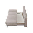 SCHLAFSOFA  in Cord Beige  - Chromfarben/Beige, Design, Textil/Metall (200/85/90cm) - Xora