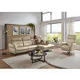 RELAXSESSEL in Leder Ecru  - Ecru/Schwarz, Design, Leder/Metall (82/119/85cm) - Dieter Knoll