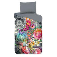 BETTWÄSCHE HIP Satin 140/200 cm  - Anthrazit/Multicolor, Design, Textil (140/200cm)